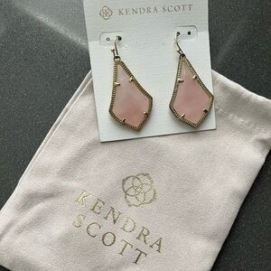 Kendra Scott drop earrings - pink and gold